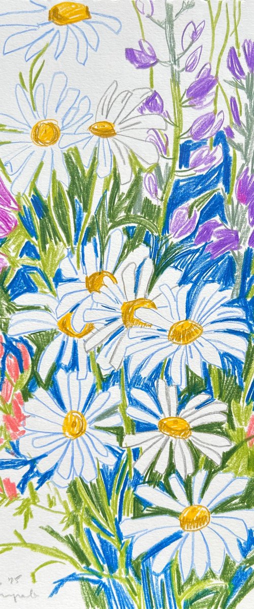 Herbal bouquet flowers 2 by Yuliia Pastukhova