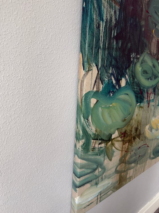 Summer pond. Reflections