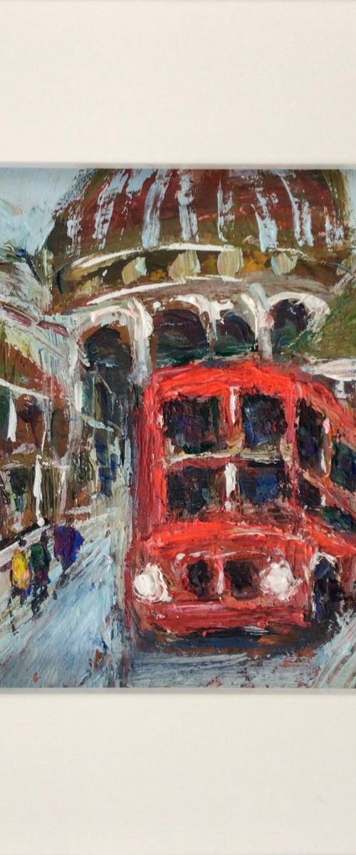 LONDON BUS .....    FRAMED by Roma Mountjoy