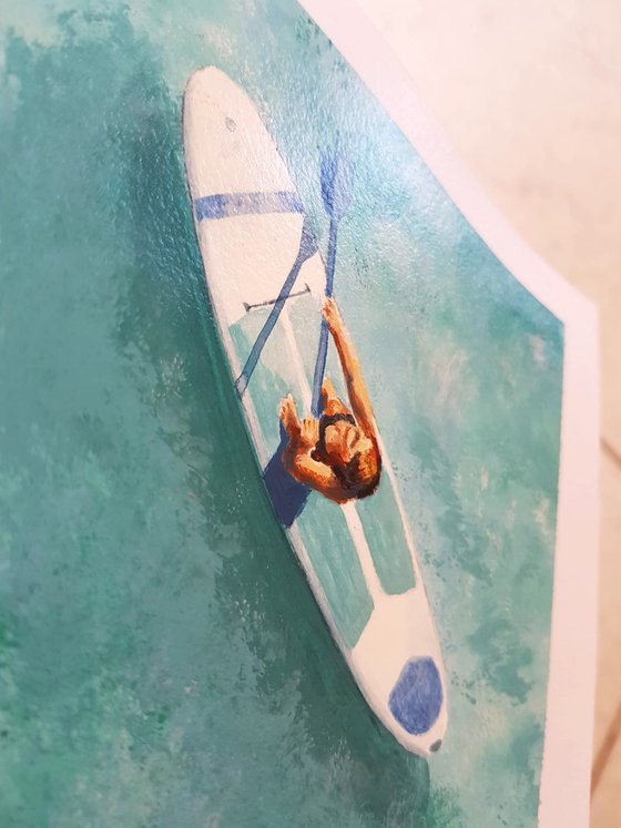 Woman on Supboard