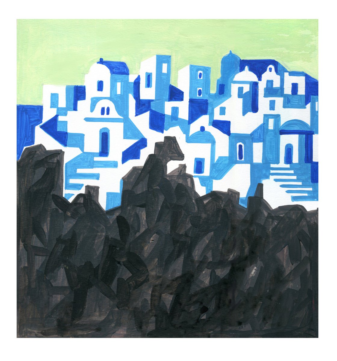 Cyclades-01 By Andre Baldet, 13 X 13, Artwork For Sale On Artfinder