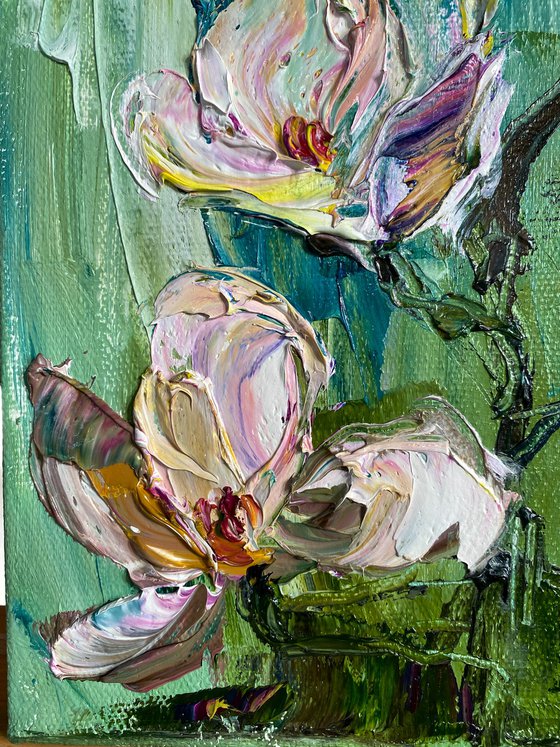 Magnolia Blossom Oil Art