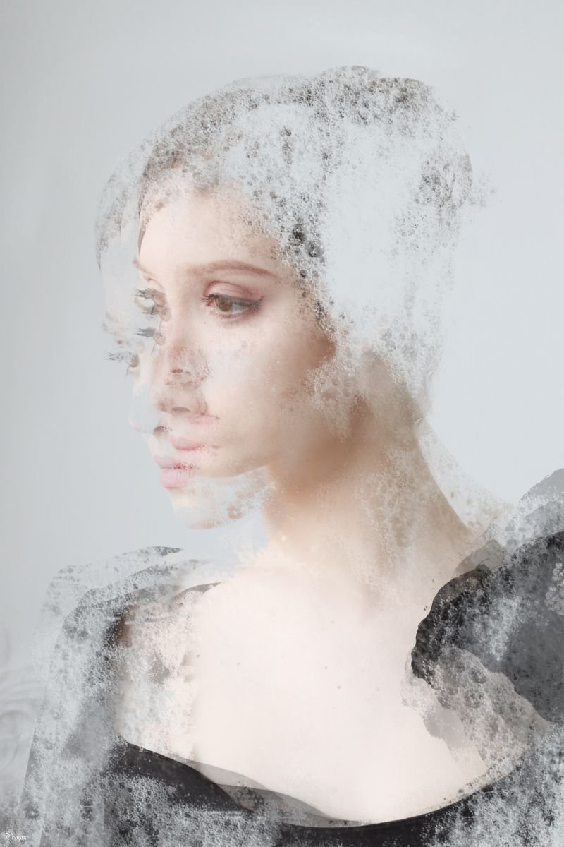 Illustrative Portrait Photograph By Bojan Jevtic, 31 X 47, Never Disappear, Original Artwork