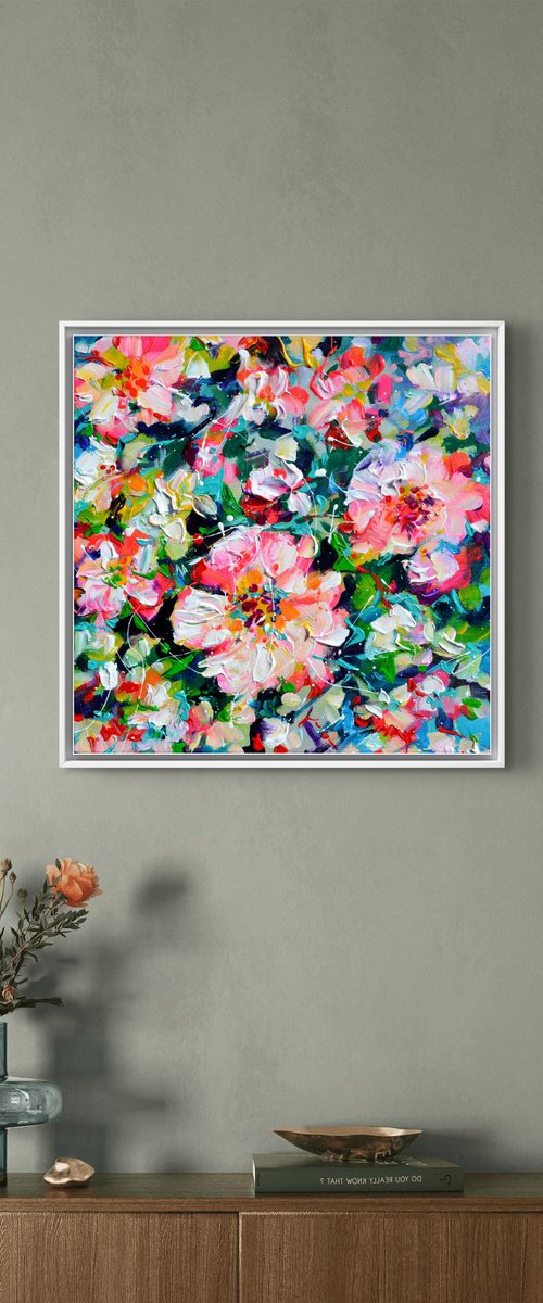 Wild White and Pink Roses by Soos Roxana Gabriela