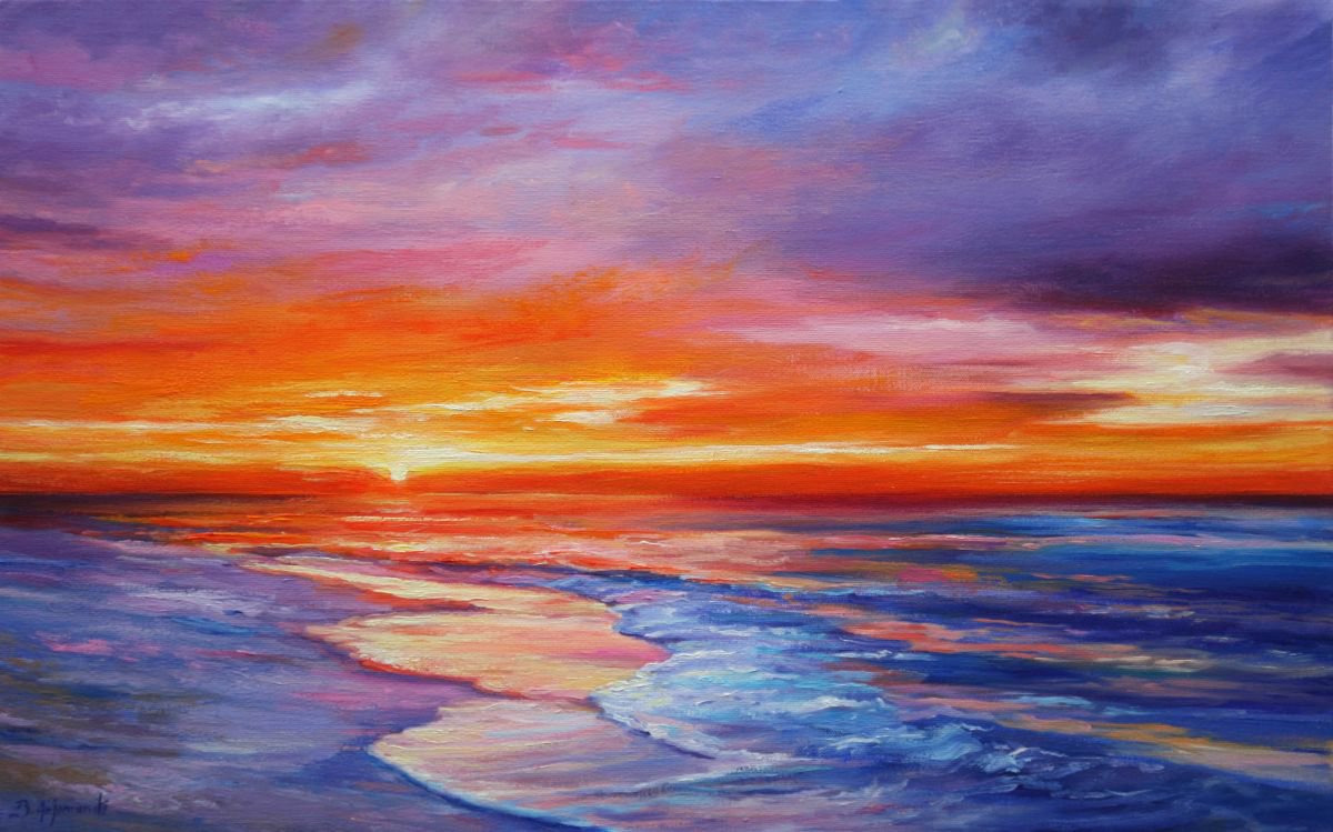 Sunset II Oil painting by Behshad Arjomandi | Artfinder