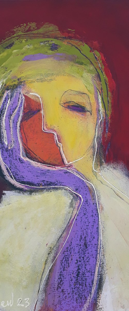 Lady in a white coat. by Tatjana Auschew