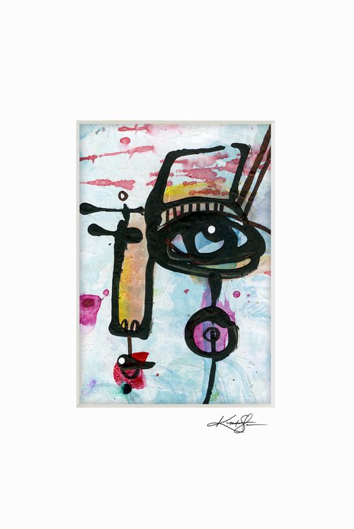 Little Funky Face 16 - Abstract Painting by Kathy Morton Stanion by Kathy Morton Stanion