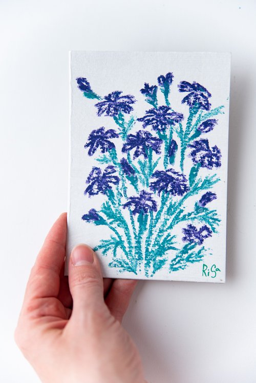 Purple carnations by Rimma Savina