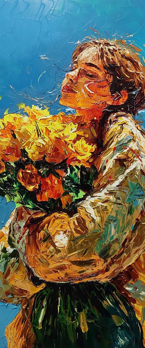 Arms Full of Yellow Roses by Andranik Harutyunyan