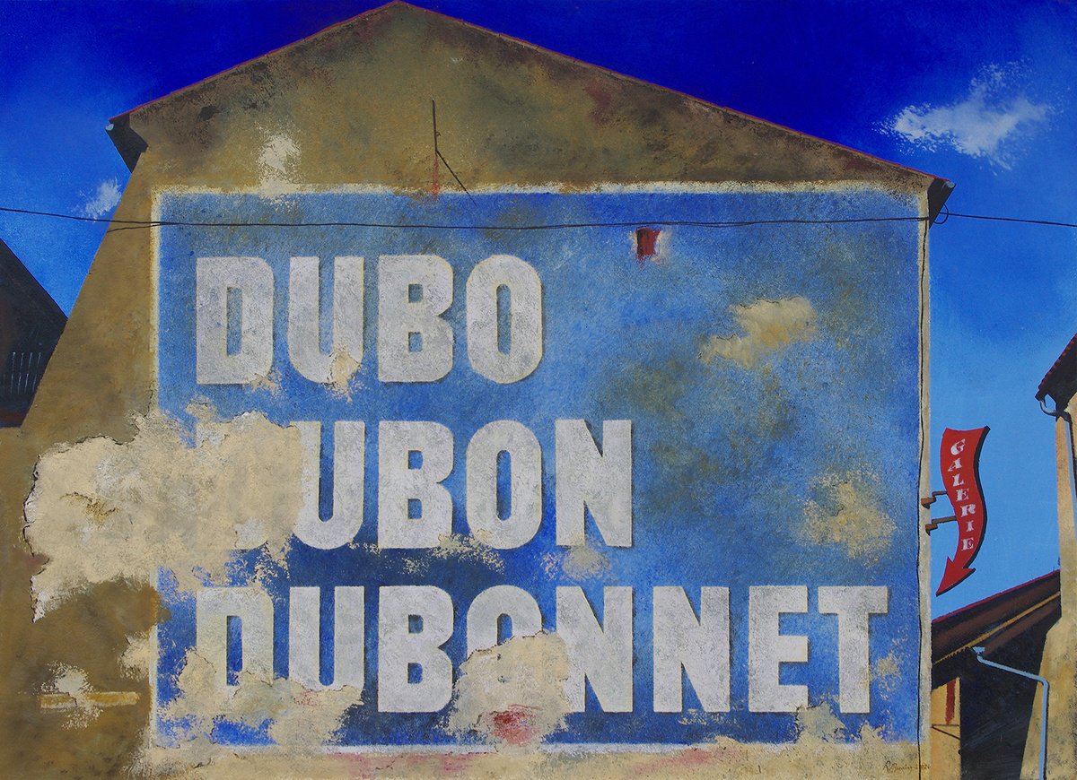 Dubonnet Wall By Richard Manning, 40 X 30, Artwork For Sale On Artfinder