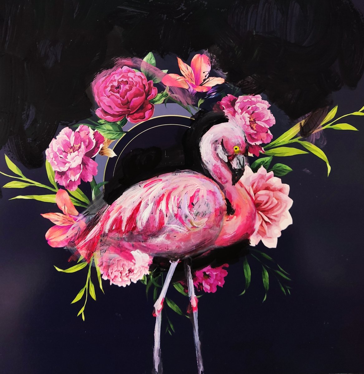 Pink Flamingo by HELINDA (Olga Muller)