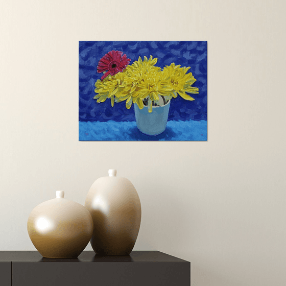 Chrysanthemums in a Cup