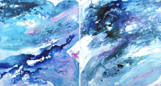 Extra large diptych Endless silence