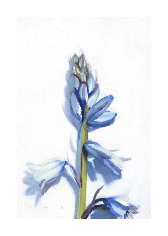 Floral blue flower painting