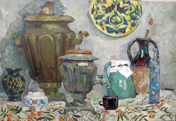 still life with samovars