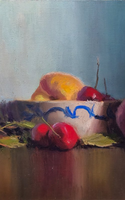 Cherries and Peaches by Pascal Giroud