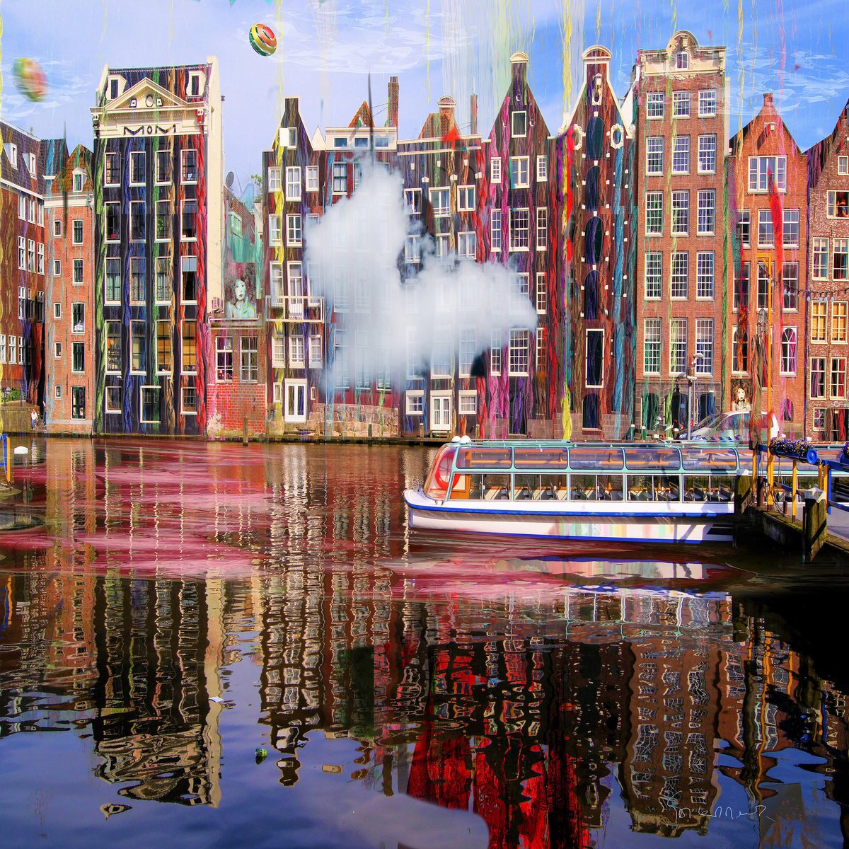 Urban And Pop Cityscapes Photograph By Geert Lemmers Fpa, 31 X 31, Amsterdam View Opus 85 ., Original Artwork