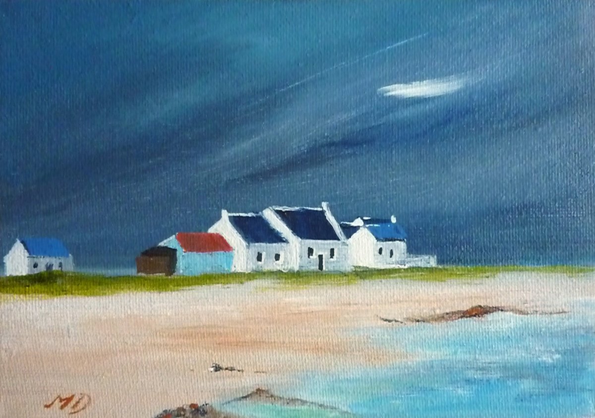 Hebridean Beach and Cottages by Margaret Denholm