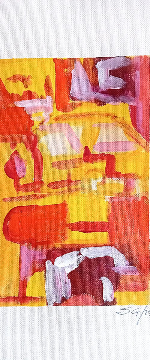 HARMONY N.1 - abstract acrylic 7x9 inch by Stefano Gnoffo
