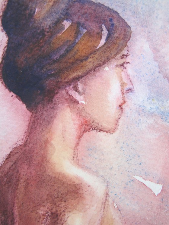 Seated female nude