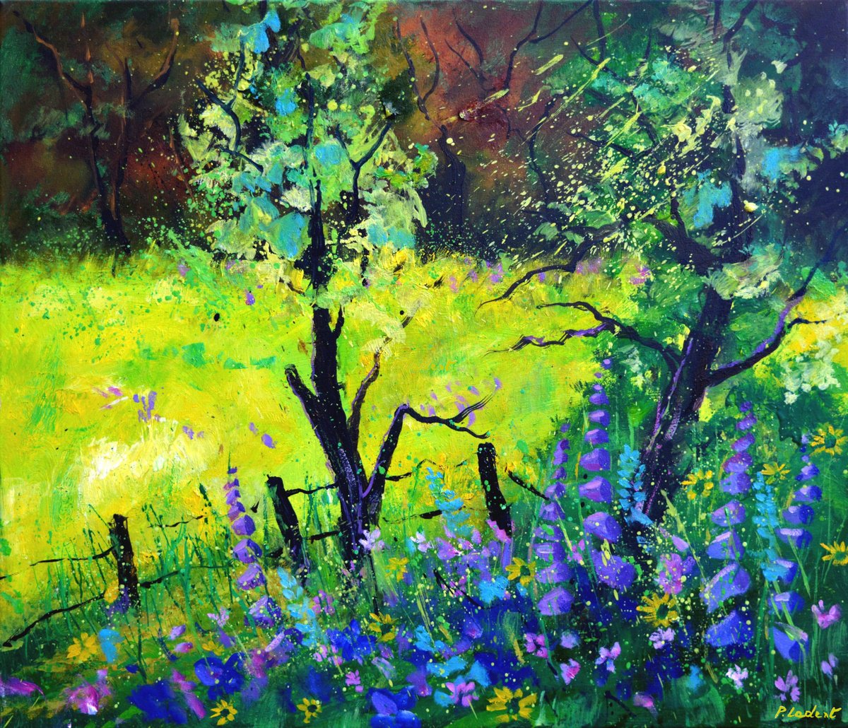 Flowers In The Wood By Pol Henry Ledent, 28 X 24, Artwork For Sale On Artfinder