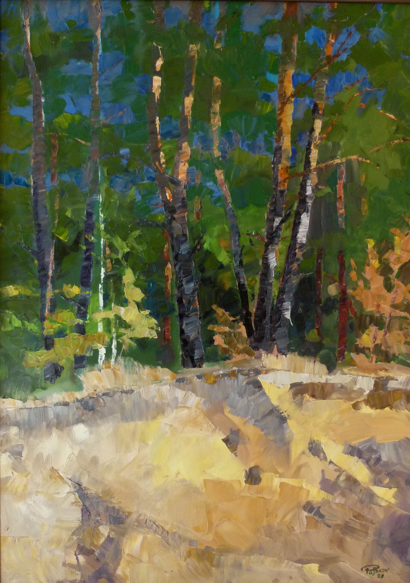 Pine Trees By Yurii Pashkov, 20 X 28, Artwork For Sale On Artfinder