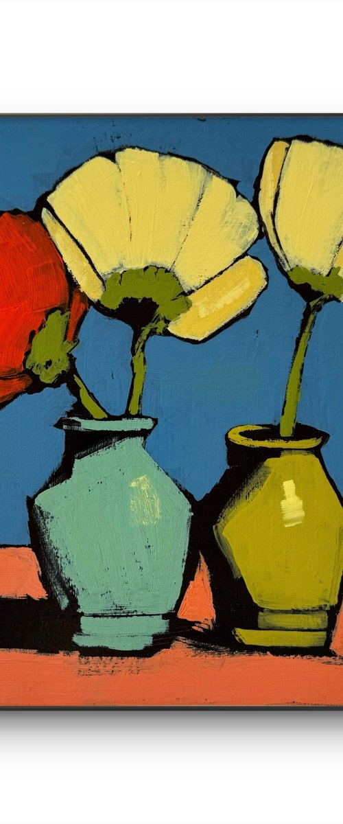 "Flowers in Vase" Original Painting by Daria Baklykova