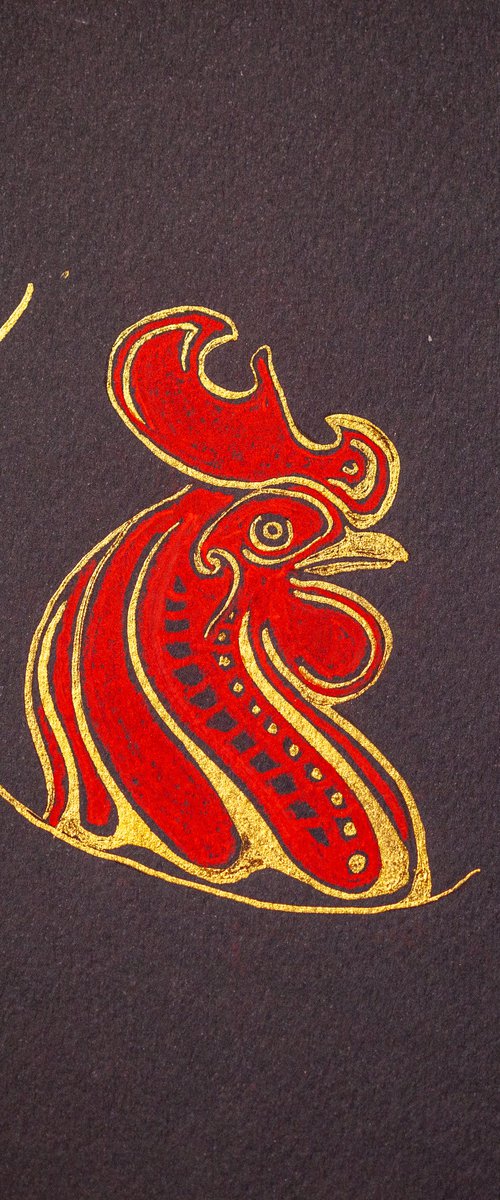 "A head of rooster" by Fefa Koroleva