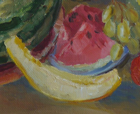 Still life with watermelon