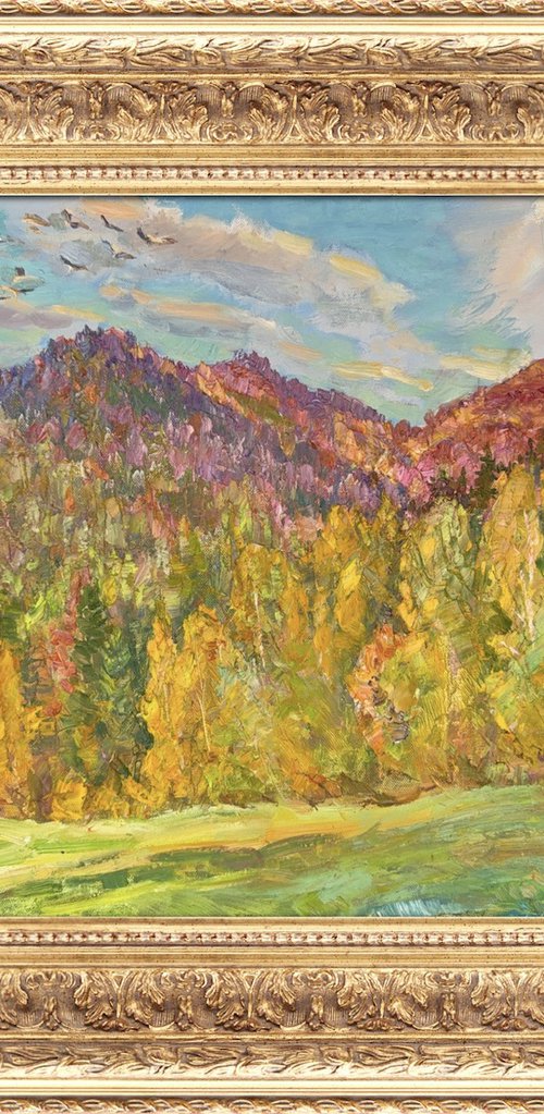 Colorful Autumn Mountains by Aleksandr Dubrovskyy