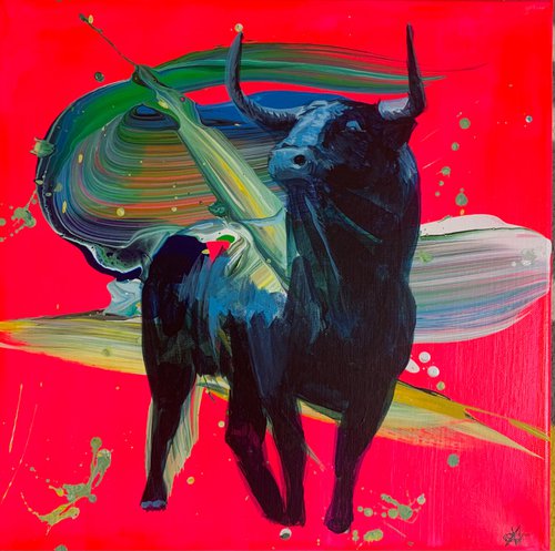 dreaming bull by Anzhelika Klimina