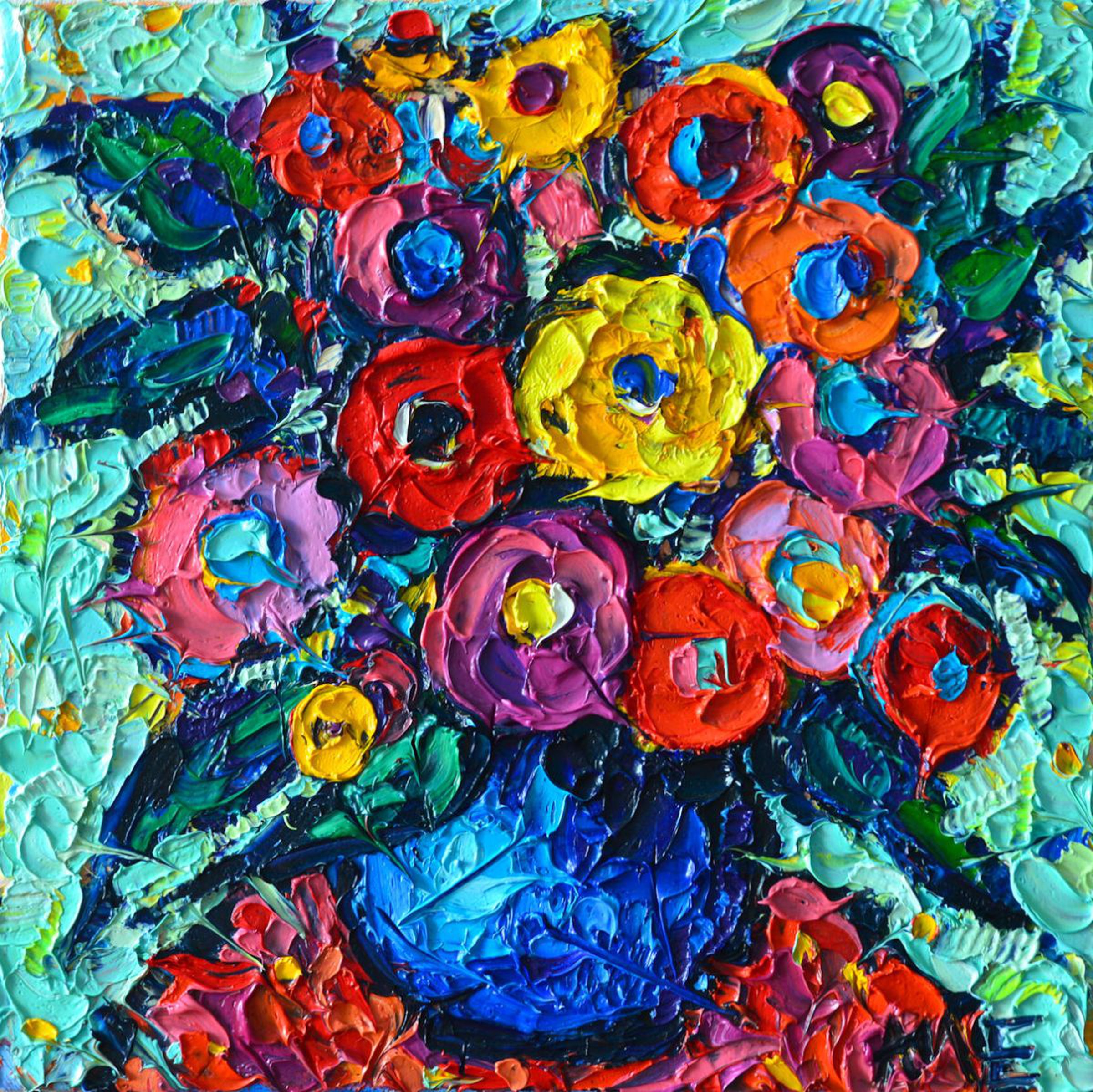 Colourful Wild Roses 10 Abstract Modern Impres Artfinder