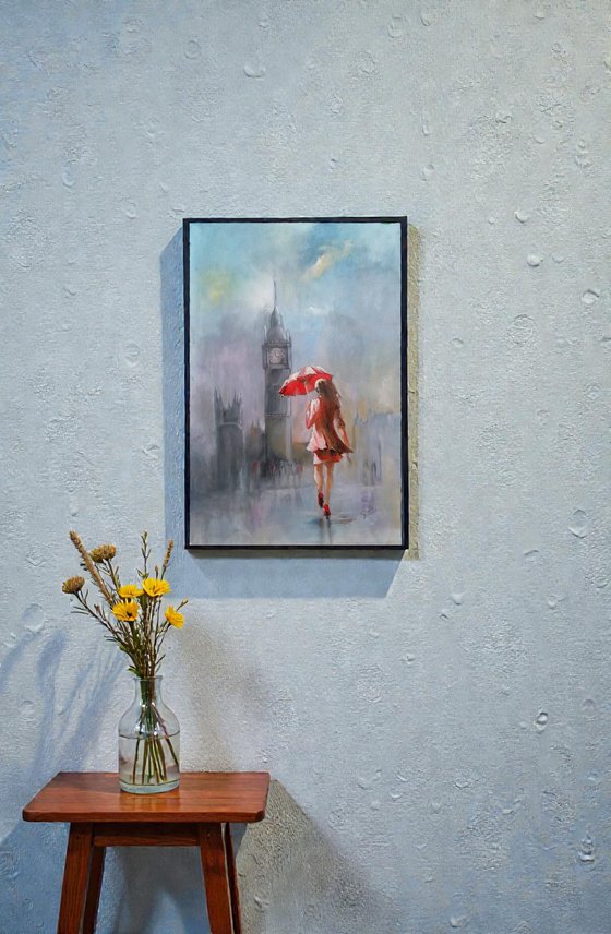 A walk to Westminster, a rainy day in London