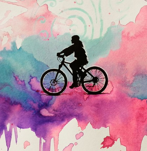 Rider- pop art abstract