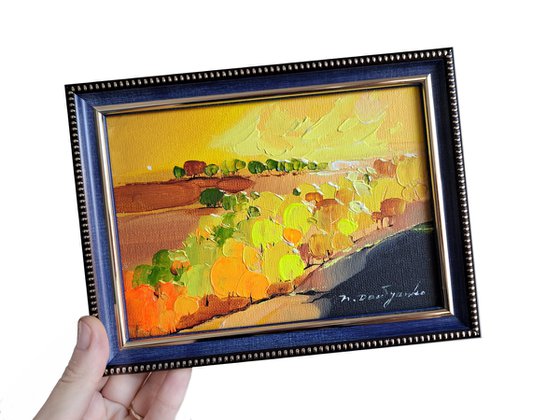 Abstract landscape painting