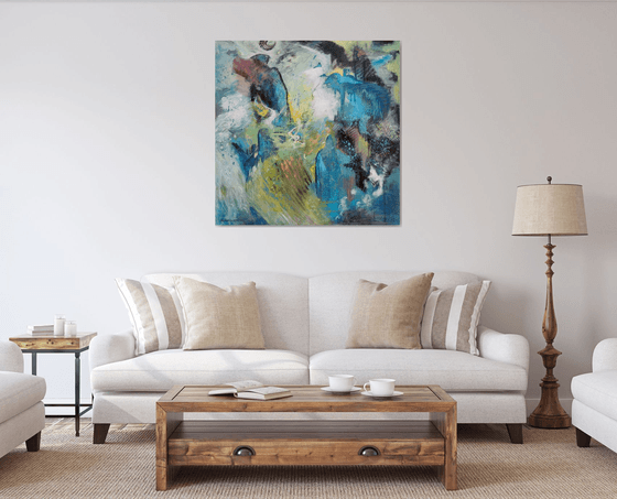 BLUE HOUR | ORIGINAL ABSTRACT ACRYLIC PAINTING ON CANVAS