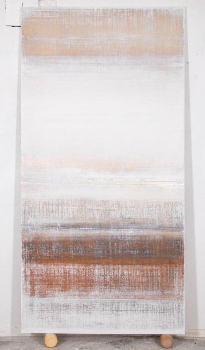 Abstract Acrylic Painting By Rokas Berziunas, 47 X 94", No. 24-20, Original Artwork