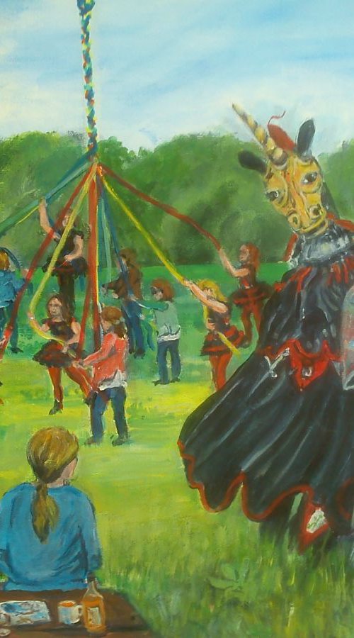 Maypole  Dancing by Valerie Reffold