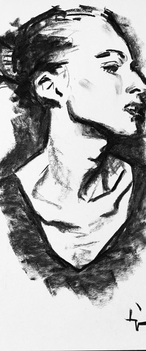 Quick Charcoal Study by Dominique Dève