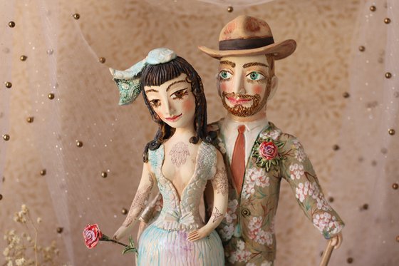 Wedding pair. Ceramic sculpture