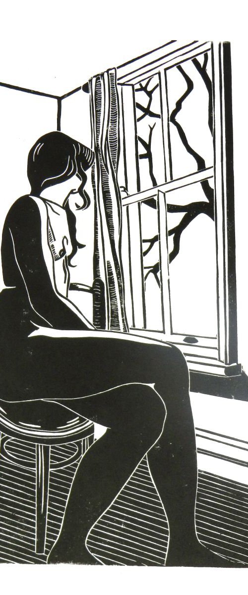 Nude at the Window by Ellen Von Wiegand