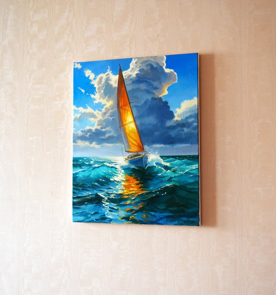 Against the sea wind