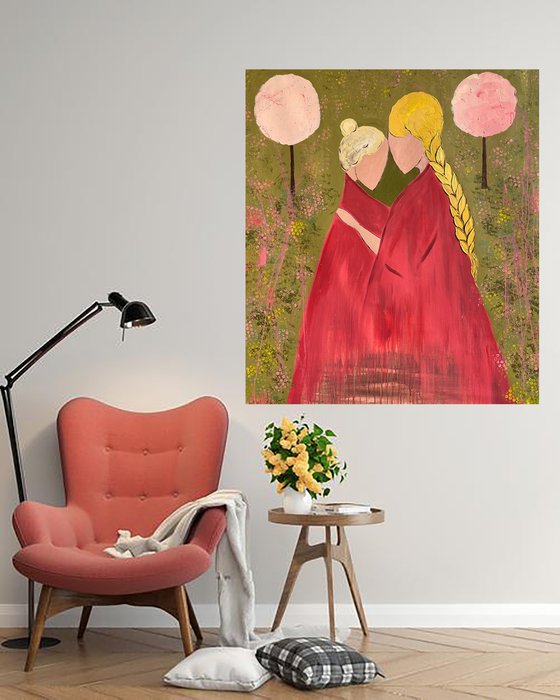 Mother Daughter Original Painting