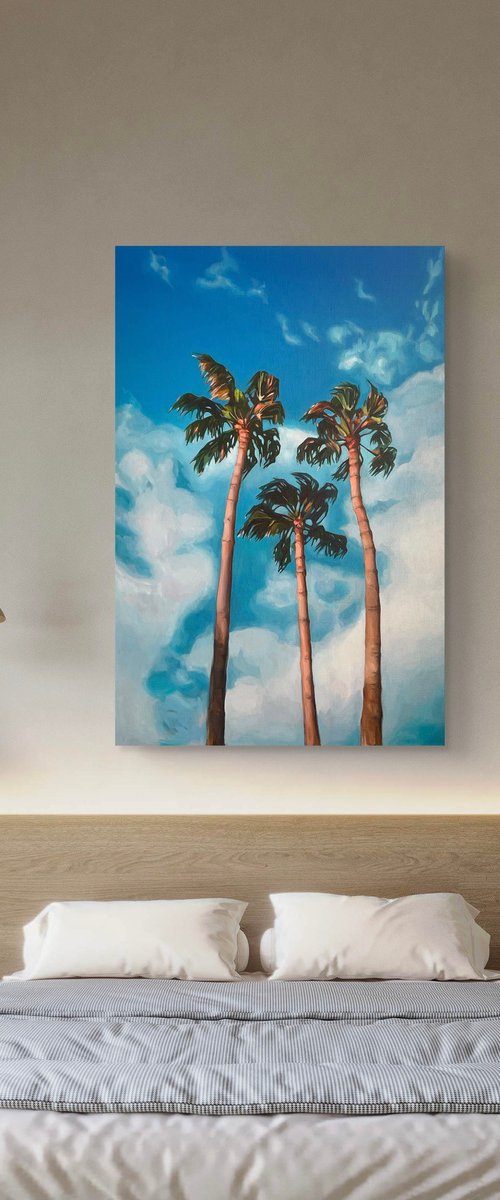 Palm trees and sky by Guzel Min