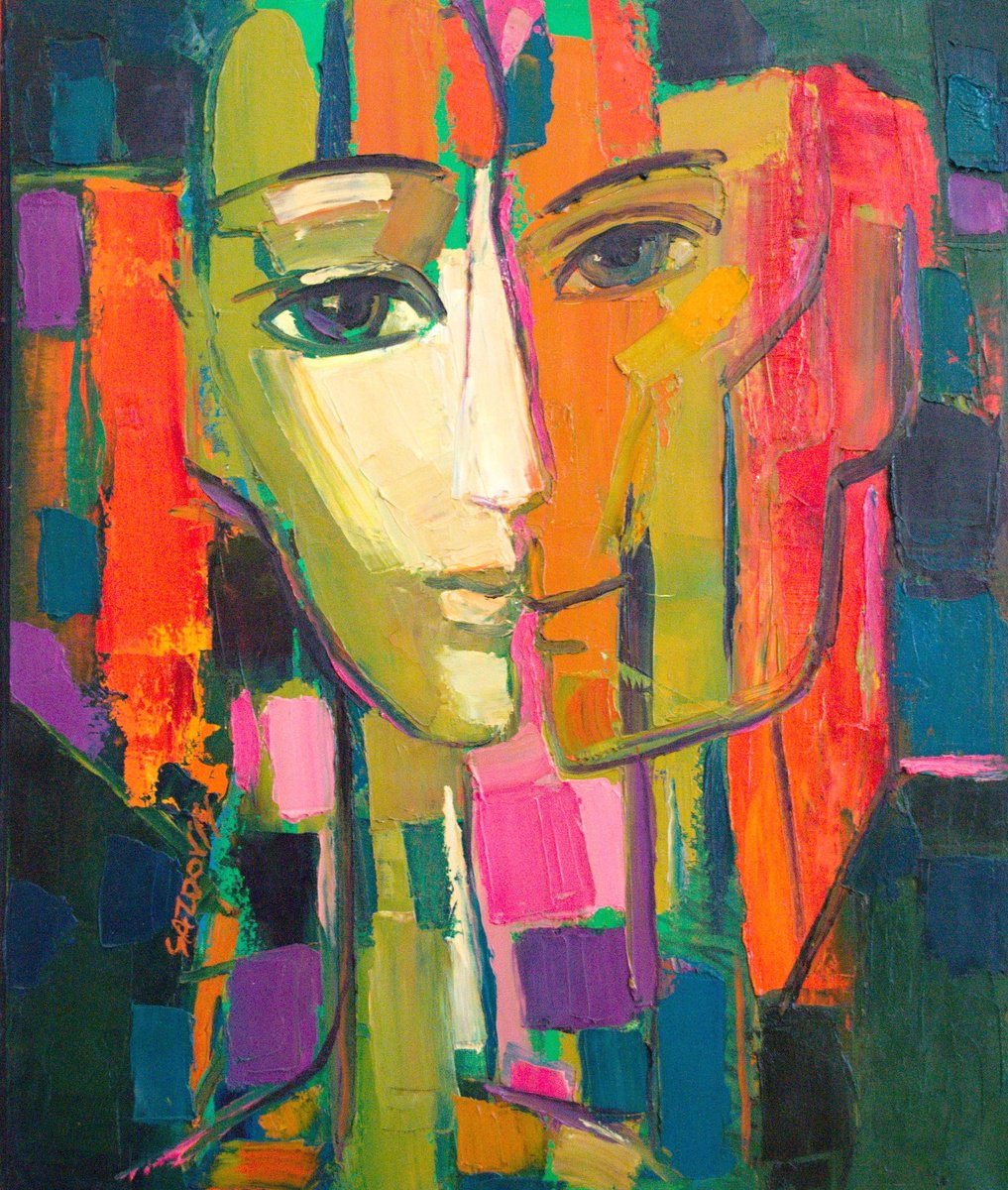 Expressive Oil Painting , Our World By Rumen Sazdov, 20 X 24, Artwork For Sale On Artfinder