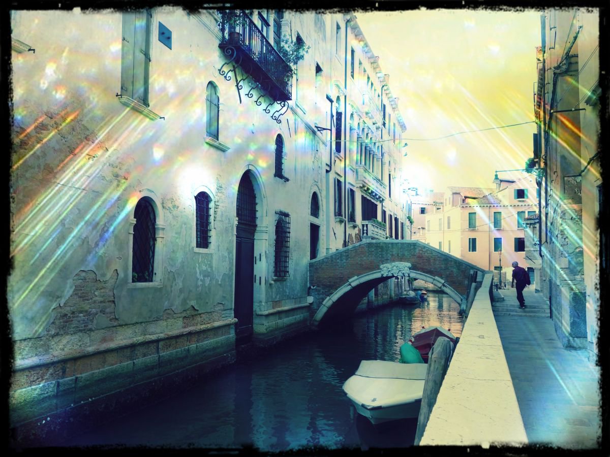 Venice in Italy - 60x80x4cm print on canvas 02481m2 READY to HANG by Kuebler