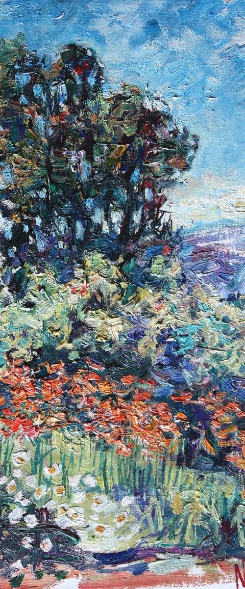 Lilies at Lily. by Nikifor Swiristuhin