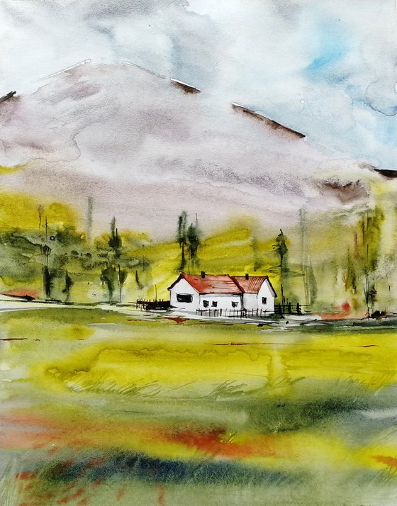 Mountain watercolor