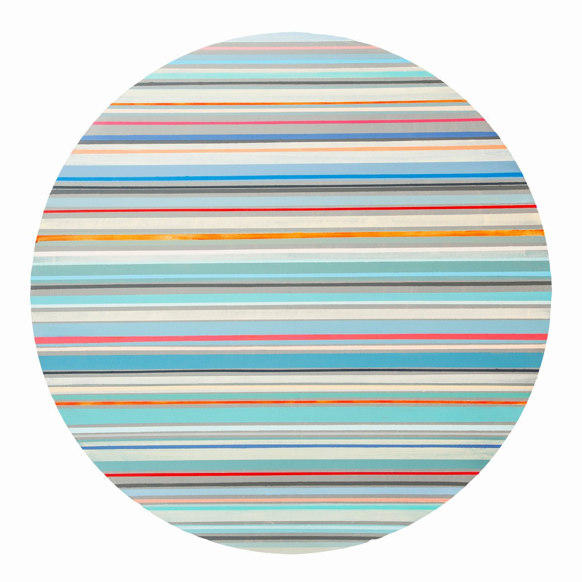 Geometric Abstract Acrylic Painting By Susana Sancho Beltran, 39 X 39", Lines 18, Original Artwork