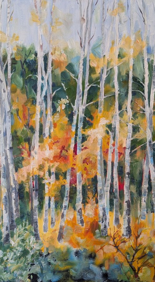 In the autumn forest by Yurii Pashkov